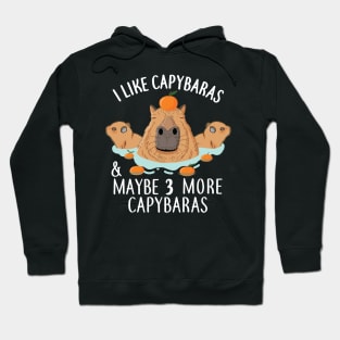 I like Capybaras and maybe 3 people Funny Baby Capybara Hoodie